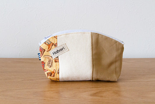 ハギレで作ったポーチ(黄)